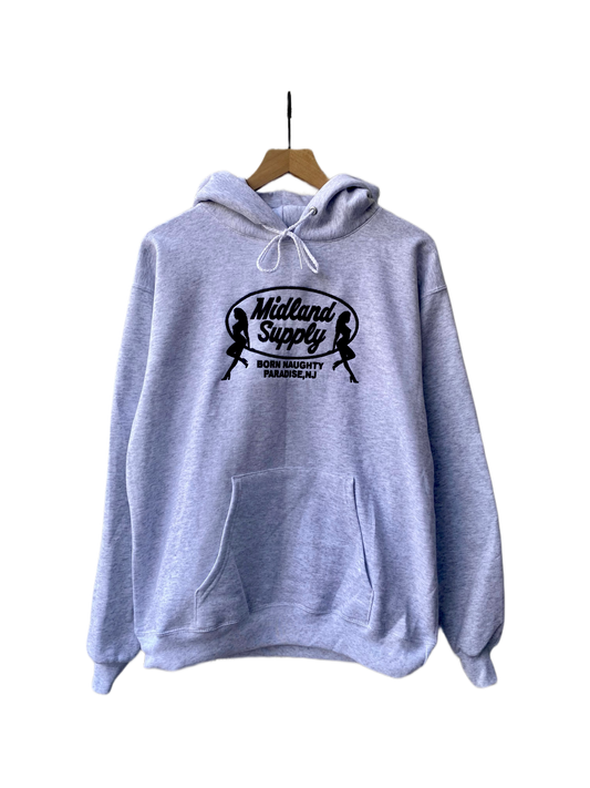 Midland Embroidered Hoodie Gray