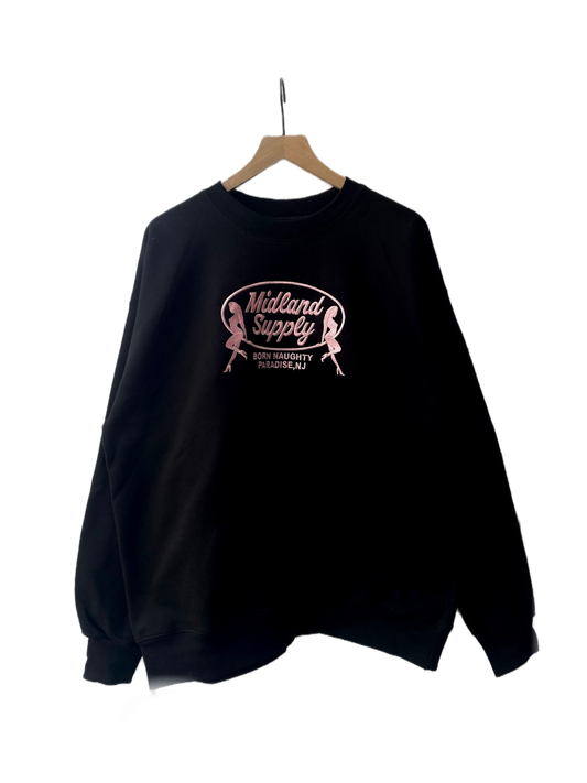 Midland Embroidered Crewneck Black